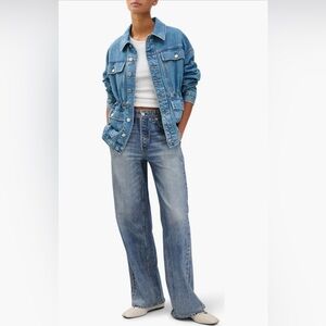 rag & bone Miramar Terry Wide Leg Sweatpant Jeans (Scarlet)